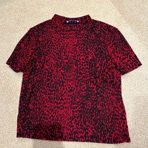 Vintage red and black Zara top